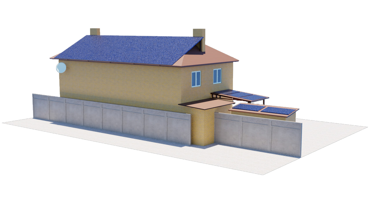 сонячні панелі, СЕС в 3D