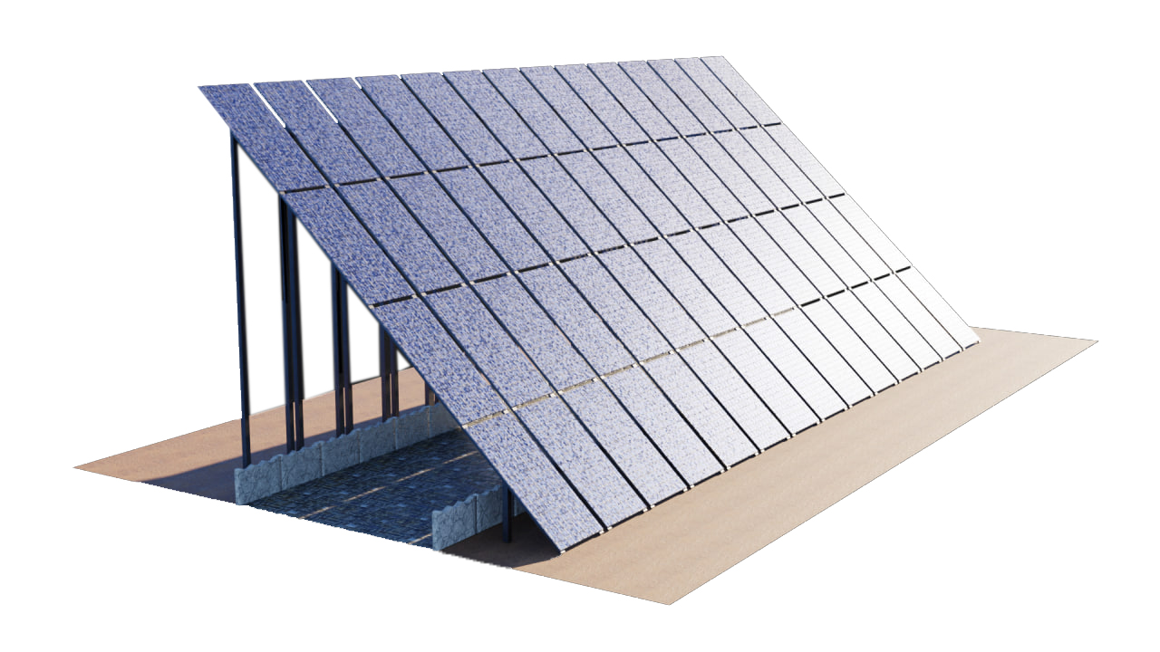 сонячні панелі, СЕС в 3D